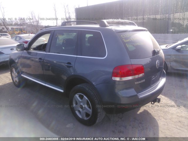 WVGBC67L84D004438 - 2004 VOLKSWAGEN TOUAREG 3.2 BLUE photo 3