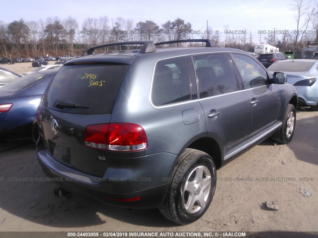 WVGBC67L84D004438 - 2004 VOLKSWAGEN TOUAREG 3.2 BLUE photo 4