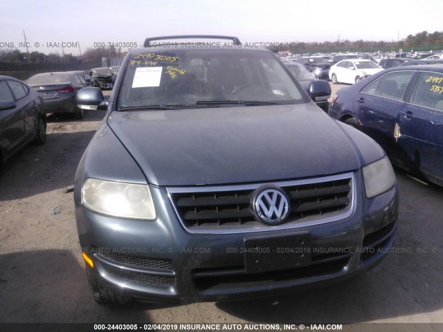 WVGBC67L84D004438 - 2004 VOLKSWAGEN TOUAREG 3.2 BLUE photo 6