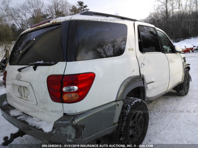 5TDBT44A63S158385 - 2003 TOYOTA SEQUOIA SR5 WHITE photo 4