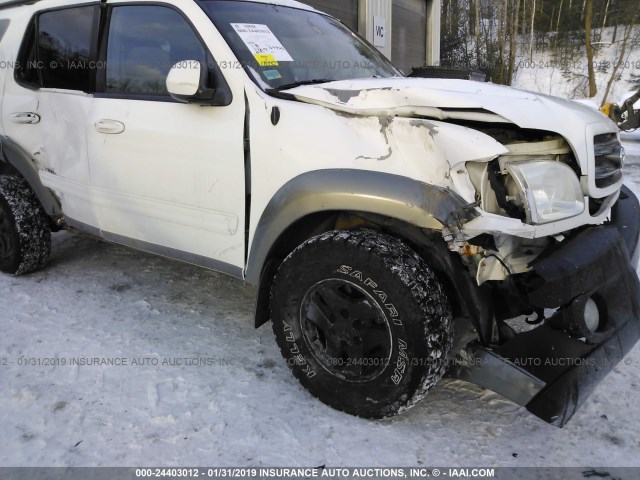 5TDBT44A63S158385 - 2003 TOYOTA SEQUOIA SR5 WHITE photo 6