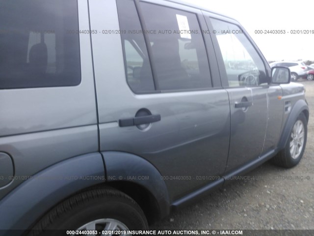 SALAE25418A448498 - 2008 LAND ROVER LR3 GRAY photo 6