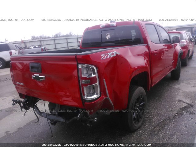 1GCGTDE33G1175329 - 2016 CHEVROLET COLORADO Z71 RED photo 4