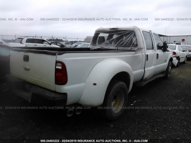 1FT8W3CT0BEC38851 - 2011 FORD F350 WHITE photo 4