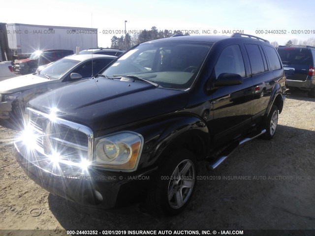 1D4HD48D34F230241 - 2004 DODGE DURANGO SLT BLACK photo 2