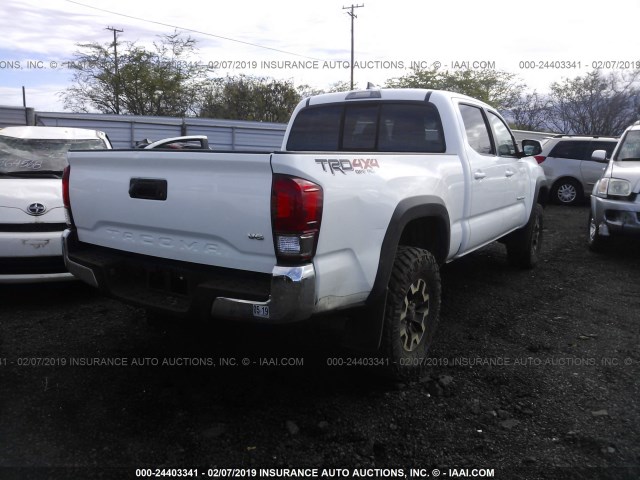 3TMDZ5BN0GM003873 - 2016 TOYOTA TACOMA DBL CAB/SR5/TRD SPORT/OR WHITE photo 4