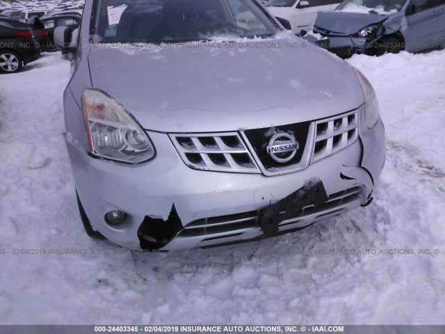 JN8AS5MV2CW704627 - 2012 NISSAN ROGUE S/SV SILVER photo 6