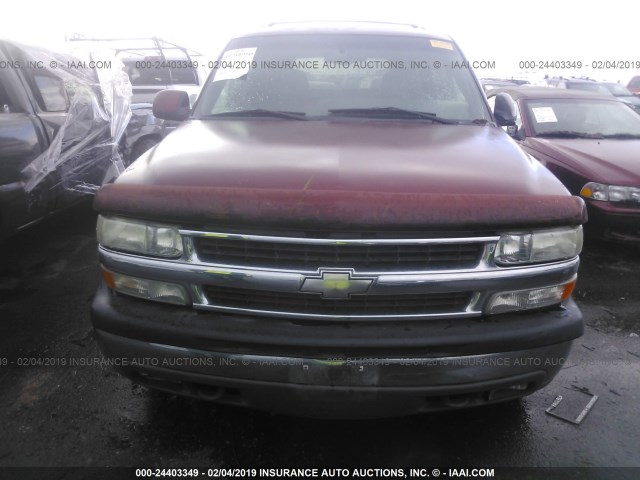 1GNEK13T61R136312 - 2001 CHEVROLET TAHOE K1500 RED photo 6