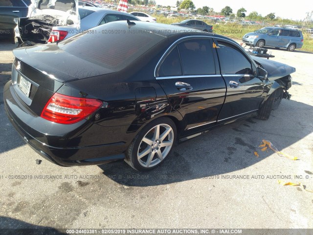 WDDGF4HB0DR268662 - 2013 MERCEDES-BENZ C 250 BLACK photo 4