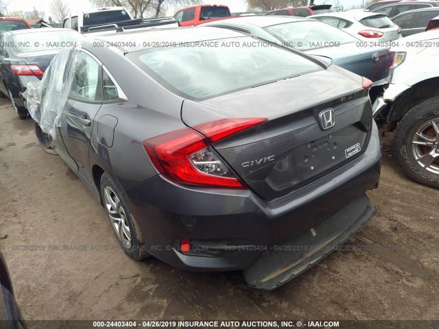 19XFC2F52GE031333 - 2016 HONDA CIVIC LX GRAY photo 3