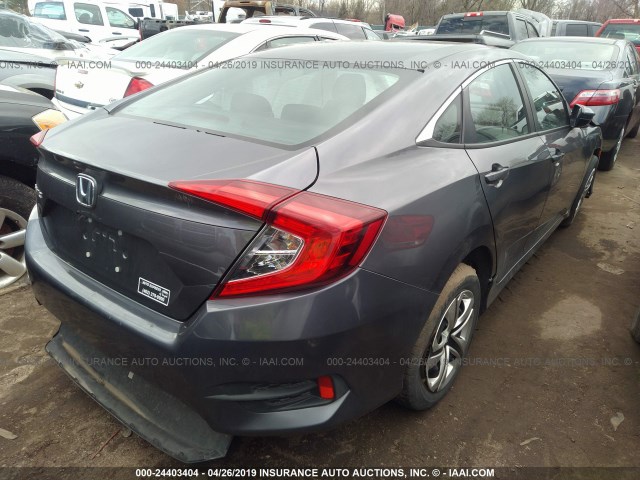 19XFC2F52GE031333 - 2016 HONDA CIVIC LX GRAY photo 4