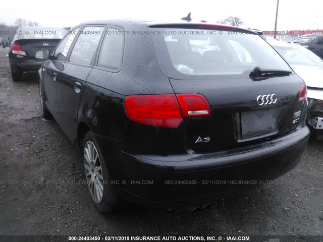 WAUNF78P98A175140 - 2008 AUDI A3 2.0 PREMIUM BLACK photo 3