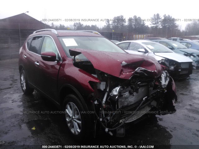 5N1AT2MV7FC809950 - 2015 NISSAN ROGUE S/SL/SV RED photo 1