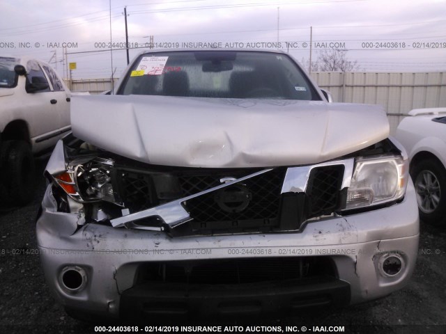 1N6AD0ER4DN750748 - 2013 NISSAN FRONTIER S/SV/SL/PRO-4X SILVER photo 6