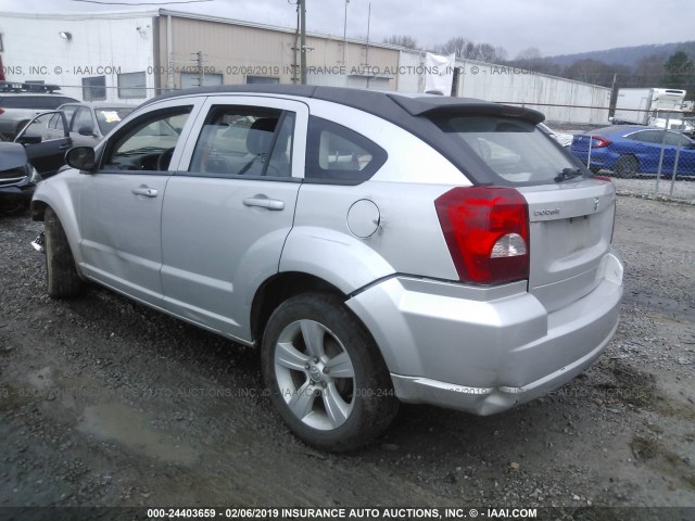 1B3CB4HA9AD592120 - 2010 DODGE CALIBER SXT SILVER photo 3