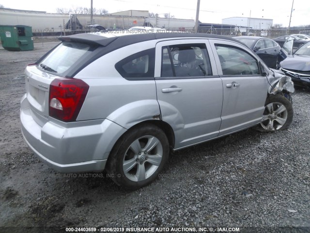 1B3CB4HA9AD592120 - 2010 DODGE CALIBER SXT SILVER photo 4