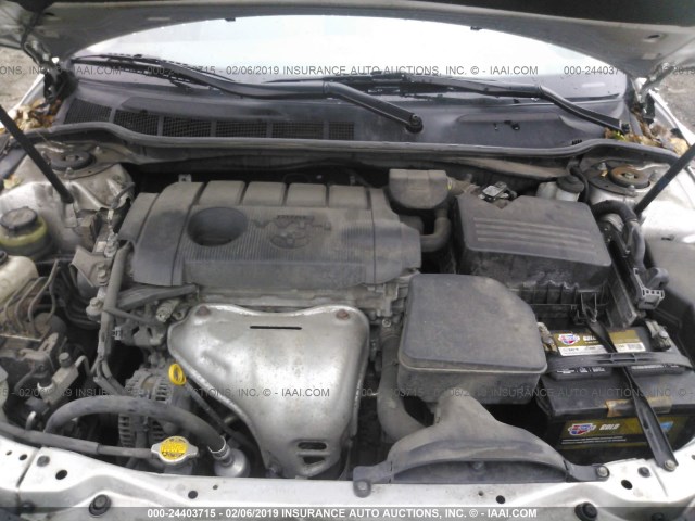 4T1BF3EK6BU699337 - 2011 TOYOTA CAMRY SE/LE/XLE SILVER photo 10