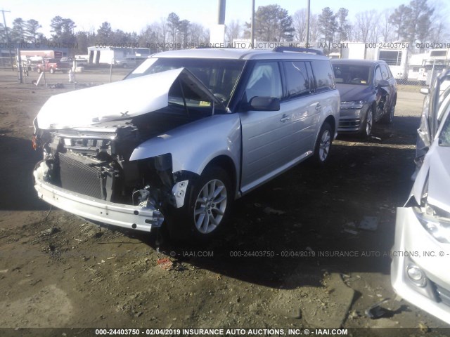 2FMGK5B89EBD05250 - 2014 FORD FLEX SE SILVER photo 2