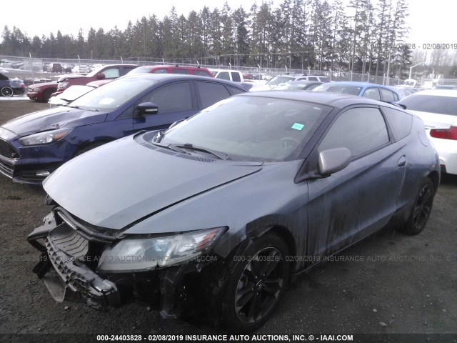 JHMZF1D42FS001834 - 2015 HONDA CR-Z GRAY photo 2