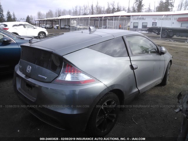 JHMZF1D42FS001834 - 2015 HONDA CR-Z GRAY photo 4