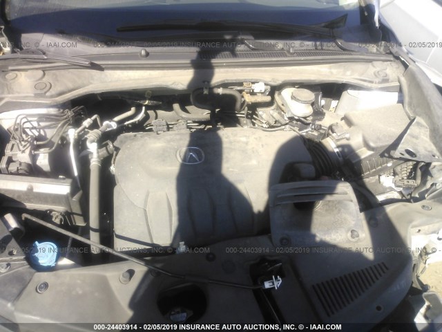 5J8TB4H51EL022093 - 2014 ACURA RDX TECHNOLOGY SILVER photo 10