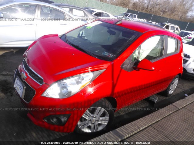 KL8CB6S91FC809268 - 2015 CHEVROLET SPARK LS RED photo 2