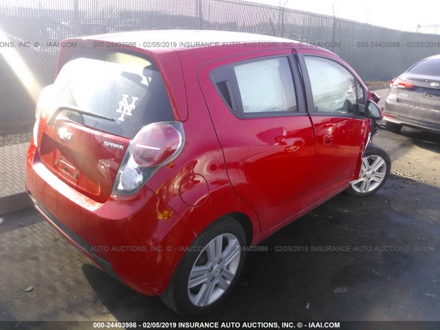 KL8CB6S91FC809268 - 2015 CHEVROLET SPARK LS RED photo 4