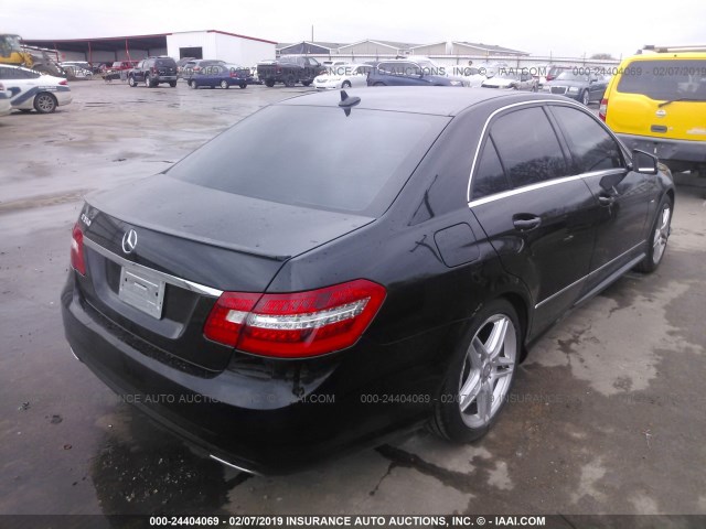 WDDHF5KB6CA643938 - 2012 MERCEDES-BENZ E 350 BLACK photo 4