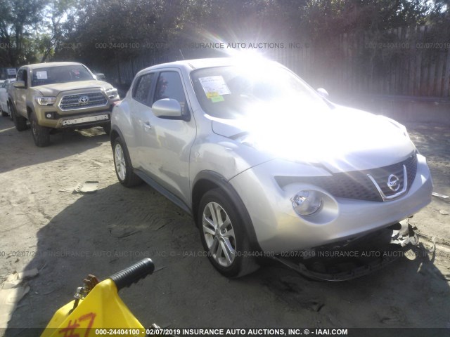 JN8AF5MRXET359634 - 2014 NISSAN JUKE S/SV/SL/NISMO SILVER photo 1