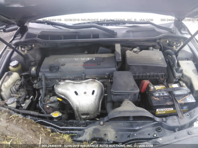 4T1BE46K28U743091 - 2008 TOYOTA CAMRY CE/LE/XLE/SE BLACK photo 10