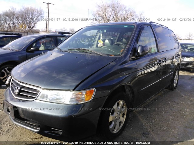 5FNRL18093B106896 - 2003 HONDA ODYSSEY EXL GREEN photo 2