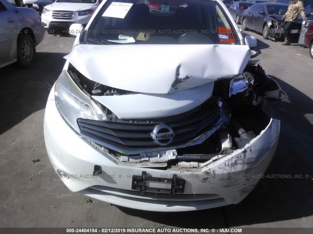 3N1CE2CP9EL375532 - 2014 NISSAN VERSA NOTE S/S PLUS/SV/SL WHITE photo 6