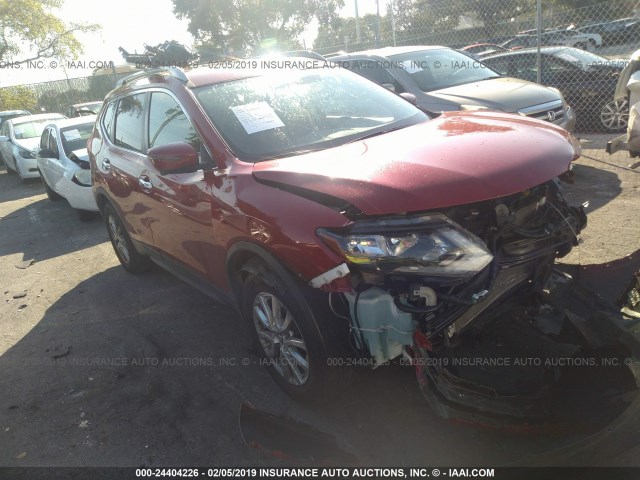 5N1AT2MT5HC840888 - 2017 NISSAN ROGUE S/SL RED photo 1