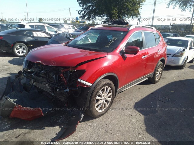 5N1AT2MT5HC840888 - 2017 NISSAN ROGUE S/SL RED photo 2