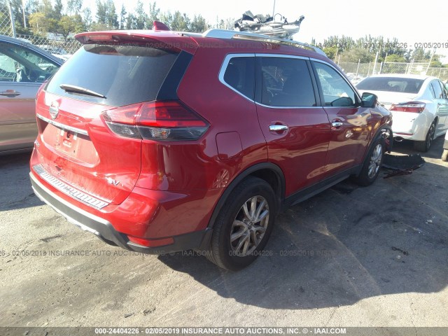 5N1AT2MT5HC840888 - 2017 NISSAN ROGUE S/SL RED photo 4