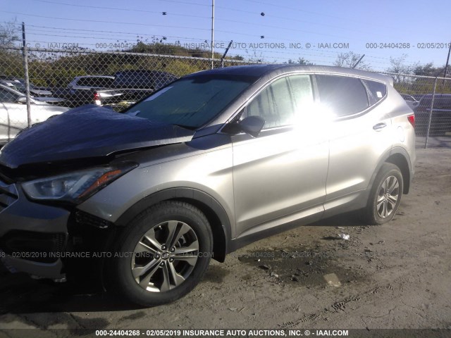 5XYZT3LBXEG164077 - 2014 HYUNDAI SANTA FE SPORT  GRAY photo 2