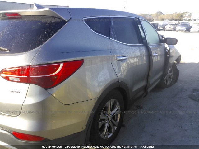 5XYZT3LBXEG164077 - 2014 HYUNDAI SANTA FE SPORT  GRAY photo 4