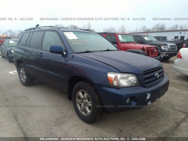 JTEDP21A950082992 - 2005 TOYOTA HIGHLANDER LIMITED BLUE photo 1