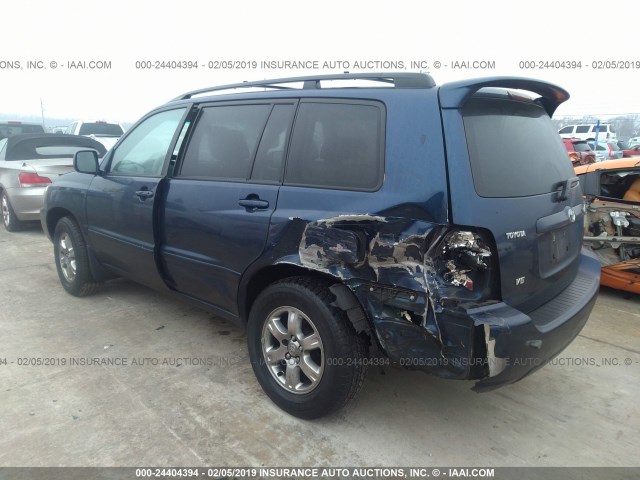 JTEDP21A950082992 - 2005 TOYOTA HIGHLANDER LIMITED BLUE photo 3