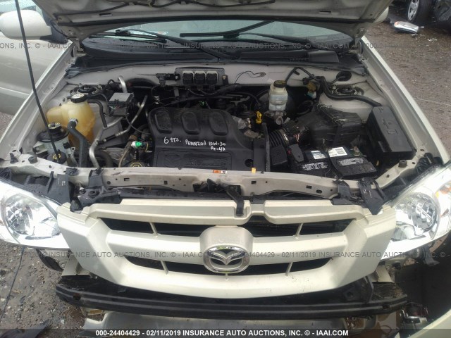 4F2YZ04145KM42545 - 2005 MAZDA TRIBUTE S TAN photo 10