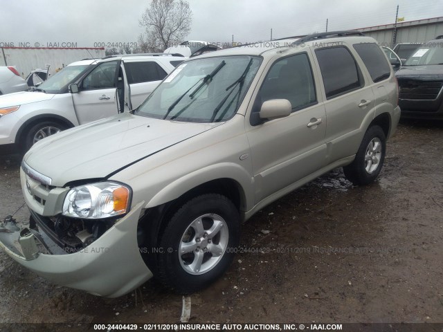 4F2YZ04145KM42545 - 2005 MAZDA TRIBUTE S TAN photo 2