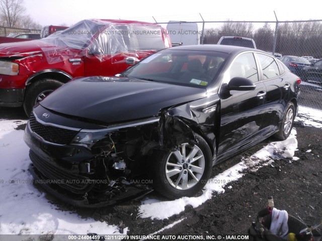 5XXGT4L38GG043156 - 2016 KIA OPTIMA LX BLACK photo 2