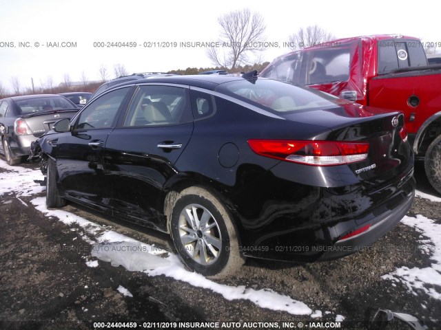 5XXGT4L38GG043156 - 2016 KIA OPTIMA LX BLACK photo 3