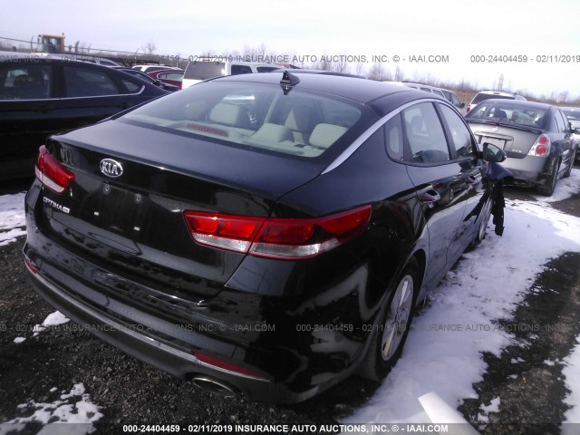 5XXGT4L38GG043156 - 2016 KIA OPTIMA LX BLACK photo 4