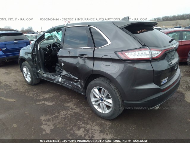 2FMPK4J88HBC63993 - 2017 FORD EDGE SEL GRAY photo 3