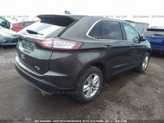 2FMPK4J88HBC63993 - 2017 FORD EDGE SEL GRAY photo 4