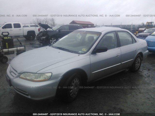 1HGCF86632A125062 - 2002 HONDA ACCORD VALUE SILVER photo 2