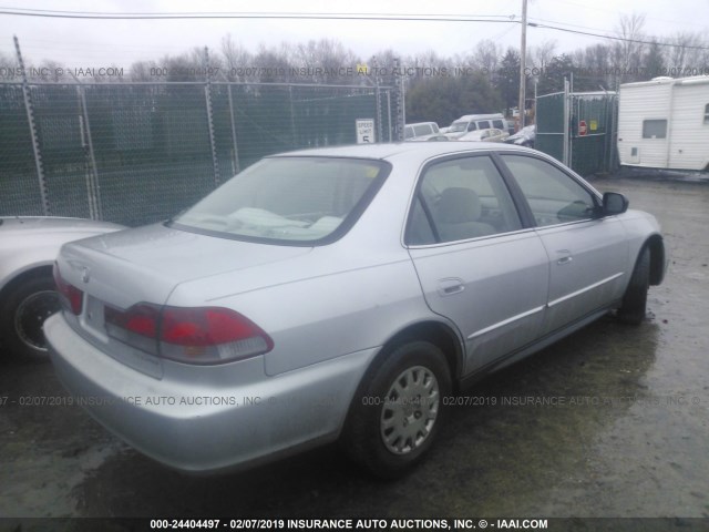 1HGCF86632A125062 - 2002 HONDA ACCORD VALUE SILVER photo 4