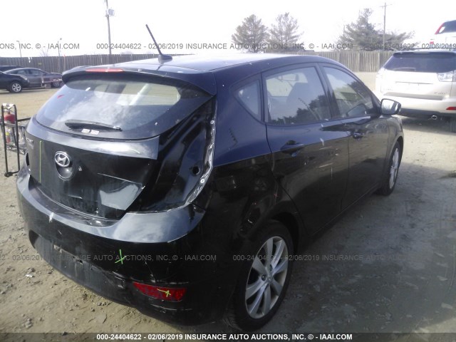 KMHCU5AE4EU146146 - 2014 HYUNDAI ACCENT GLS/SE BLACK photo 4