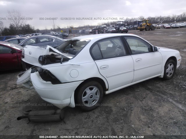 1G1NE52J516165236 - 2001 CHEVROLET MALIBU LS WHITE photo 4